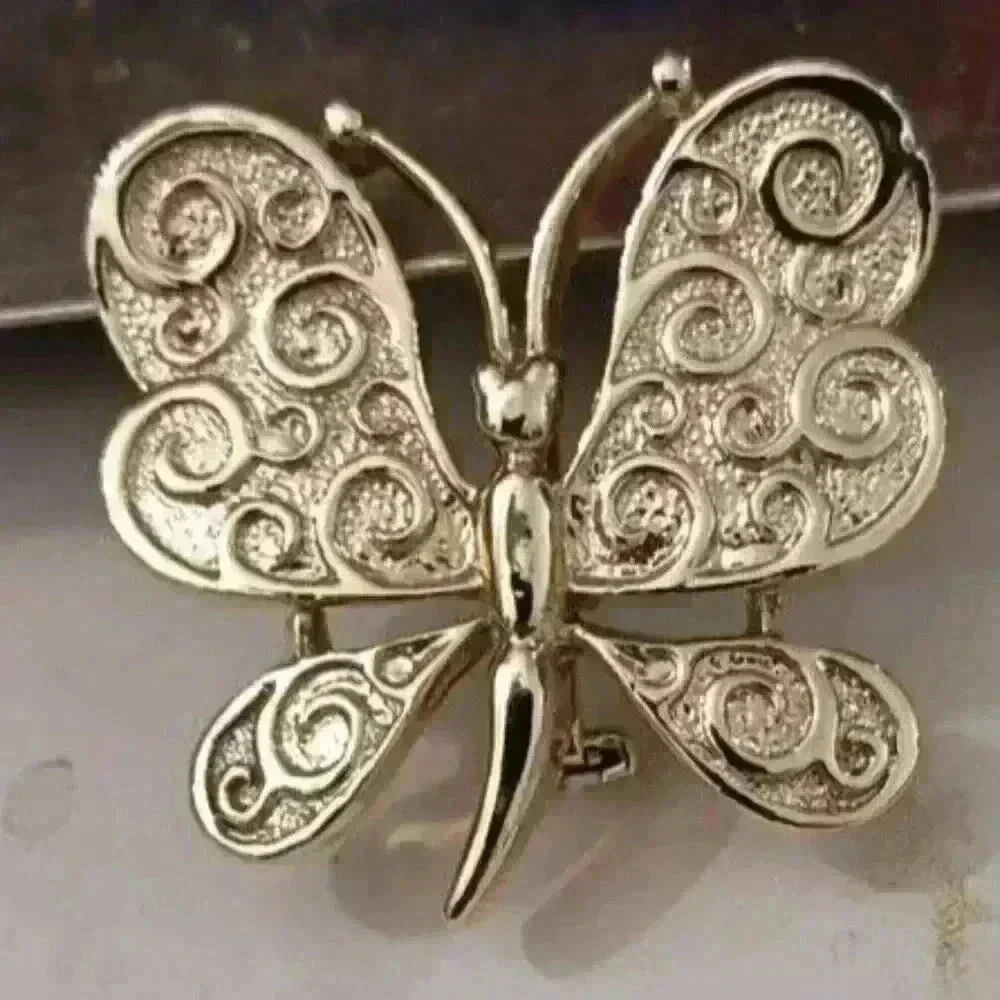 Gerrys Ornate Silver Tone Butterfly‎ Brooch/ Pin